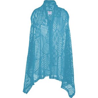 Women's Sleeveless Open Front Crochet Cardigan Bikini Cover Up