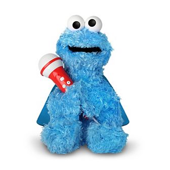 Singing Machine Sesame Street Cookie Monster Plush Karaoke Crew Backpack with Built-In Working Microphone