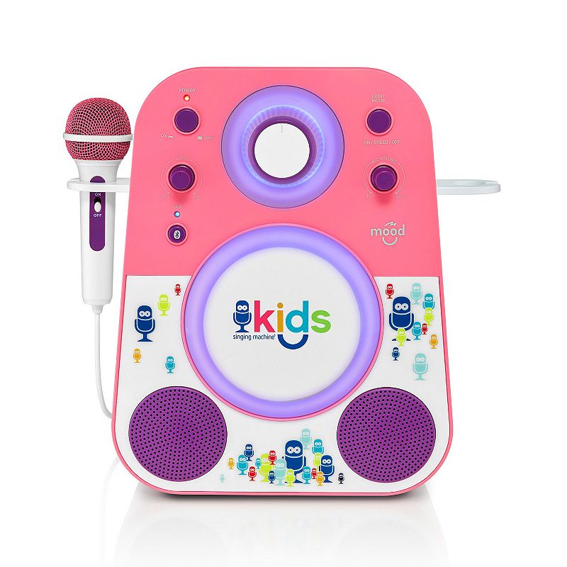 Singing Machine - Kids Mood Bluetooth Karaoke System - Pink/Purple