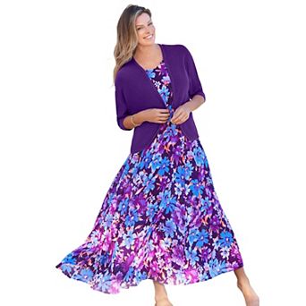 Woman Within Plus Size Rib Trim Cardigan Shrug