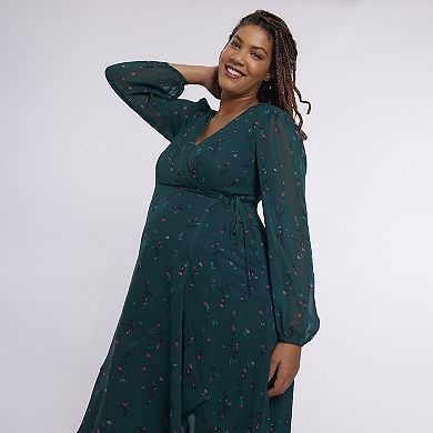Maternity Motherhood® Woven Wrap Midi Dress
