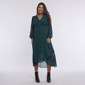 Maternity Motherhood® Woven Wrap Midi Dress