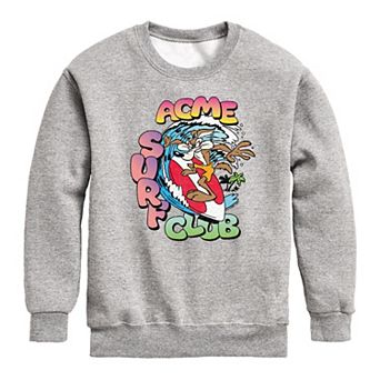 Boys 8-20 Looney Tunes Acme Surf Crew Fleece Sweatshirt