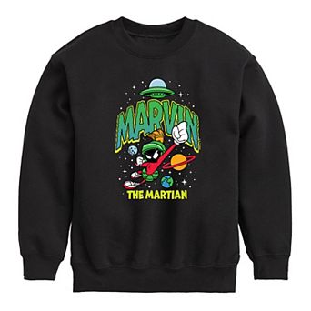 Boys 8-20 Looney Tunes Marvin The Martian Crew Fleece Sweatshirt