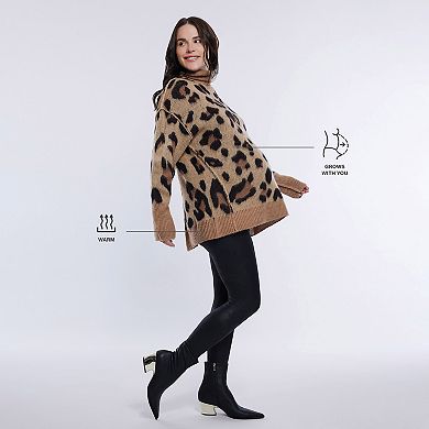 Maternity Motherhood Mock Neck Sweater