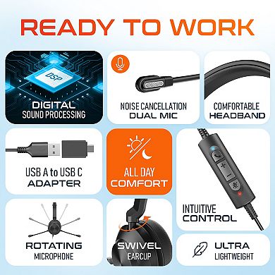 Delton 30Y MS Teams Noise Cancelling Professional USB Headset (DWH30Y)