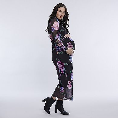 Maternity Motherhood® Turtleneck Maxi Dress