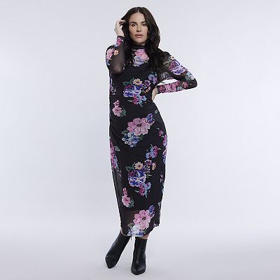 chinese dress ladies Leset Lauren Sleeveless Turtleneck Maxi Dress | Black | Size XL