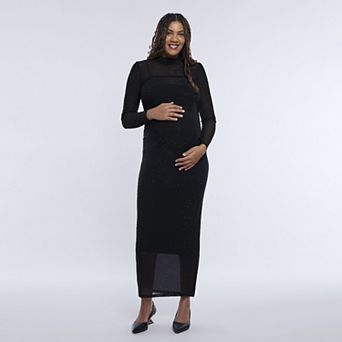 Maternity Motherhood® Turtleneck Maxi Dress