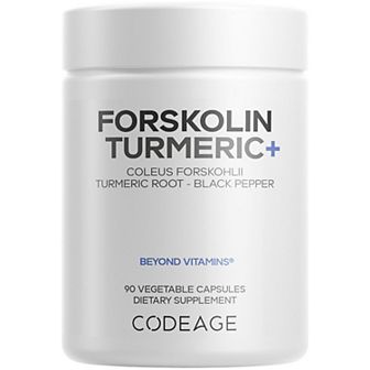 Codeage Forskolin Turmeric Supplement + Turmeric & Black Pepper 90 ct