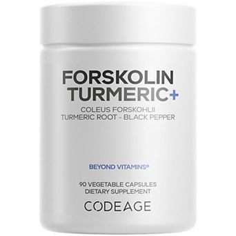 Codeage Forskolin Turmeric Supplement + Turmeric & Black Pepper 90 ct