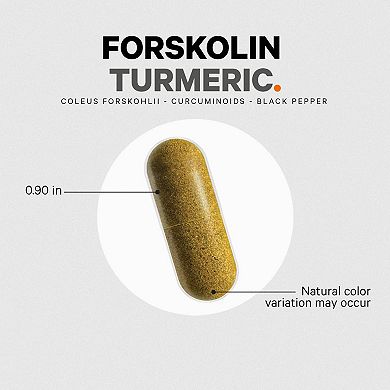 Codeage Forskolin Turmeric Supplement + Turmeric & Black Pepper 90 ct