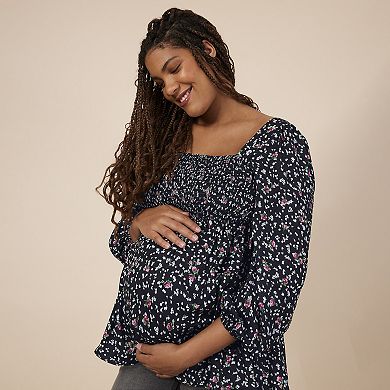 Maternity Motherhood® Smocked Babydoll Top