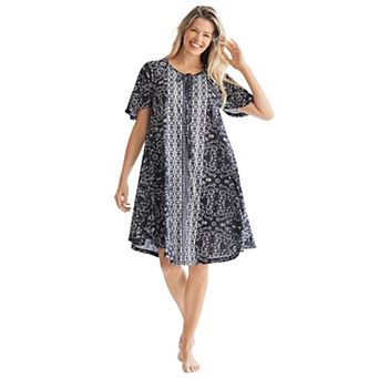 Only Necessities Plus Size Short Sweeping Printed Lounger