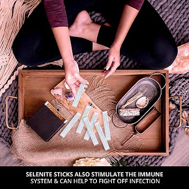 Wbm Selenite Crystal Sticks, Morocco Crystal, Healing Stone - 2 Lbs