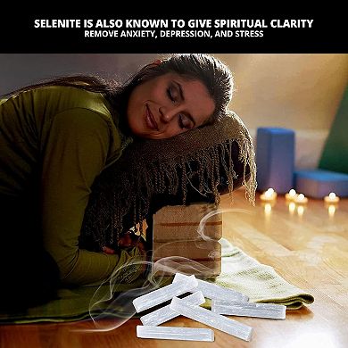 Wbm Selenite Crystal Sticks, Morocco Crystal, Healing Stone - 2 Lbs