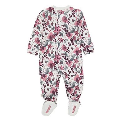 Newborn Baby Girls Huggies Babywear® Organic Sleep & Play 2-Way Zip Floral Coveralls