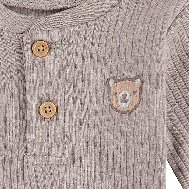 Newborn Baby Huggies Babywear® Organic Long Sleeve Bodysuits 2-Pack