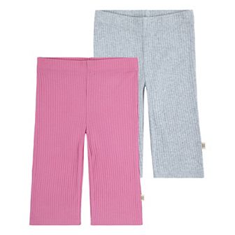 Baby Girls Huggies Babywear® Organic Ribbed Pants 2-Pack