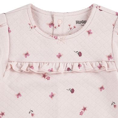 Newborn Baby Girls Huggies Babywear® Organic Quilted Coveralls