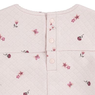 Newborn Baby Girls Huggies Babywear® Organic Quilted Coveralls