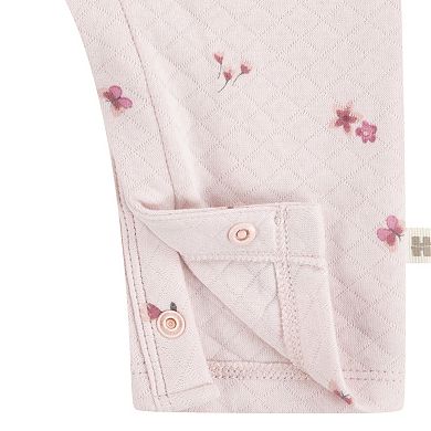 Newborn Baby Girls Huggies Babywear® Organic Quilted Coveralls