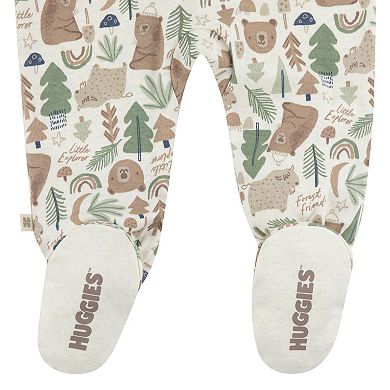 Newborn Baby Boys Huggies Babywear® Organic Sleep & Play 2-Way Zip Coveralls