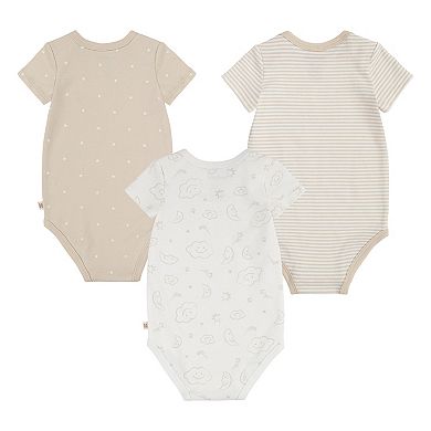Newborn Baby Huggies Babywear® Organic Short Sleeve Bodysuits 3-Pack