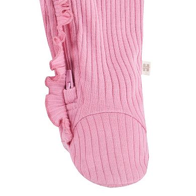 Newborn Baby Girls Huggies Babywear® Organic Sleep & Play 2-Way Zip Coveralls