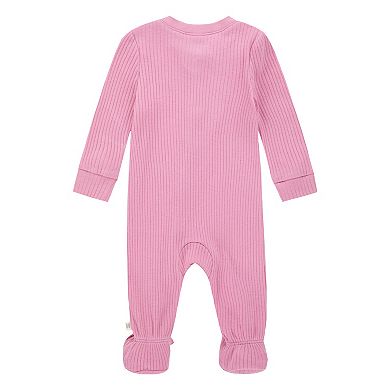 Newborn Baby Girls Huggies Babywear® Organic Sleep & Play 2-Way Zip Coveralls