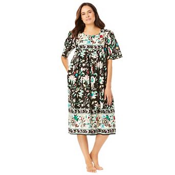 Only Necessities Plus Size Mixed Print Short Lounger