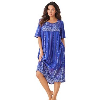 Only Necessities Plus Size Mixed Print Short Lounger