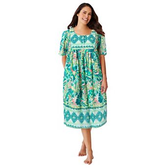 Only Necessities Plus Size Mixed Print Short Lounger