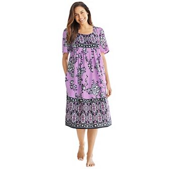 Only Necessities Plus Size Mixed Print Short Lounger