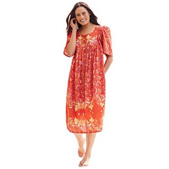 Only Necessities Plus Size Mixed Print Short Lounger