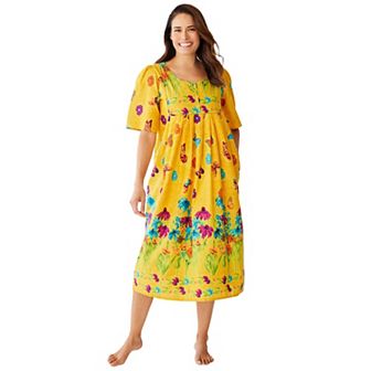Only Necessities Plus Size Mixed Print Short Lounger