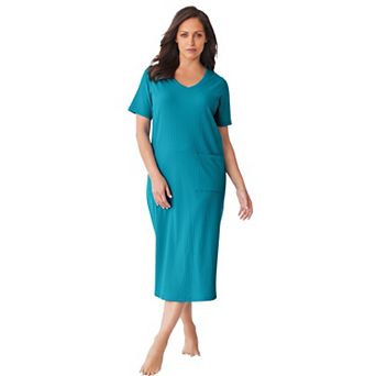 Only Necessities Plus Size Ribbed Sleepshirt