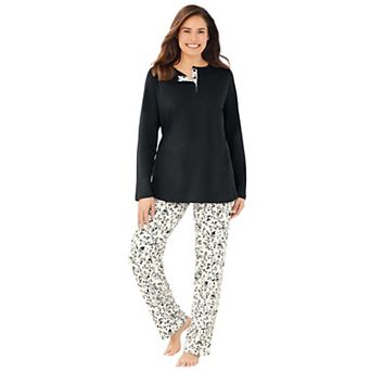 Only Necessities Plus Size Henley PJ Set