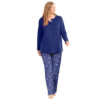 Only Necessities Plus Size Henley PJ Set