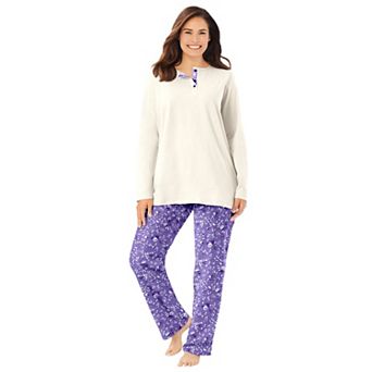 Only Necessities Plus Size Henley PJ Set