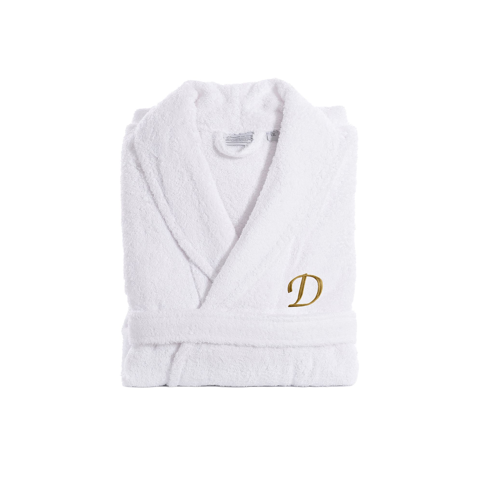 Linum Home Textiles Turkish Cotton Personalized Quick Dry Terry Bathrobe, W