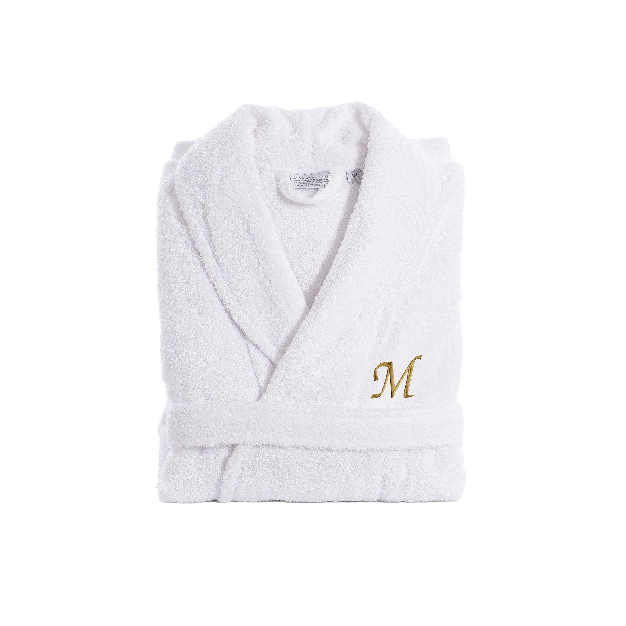 Linum Home Textiles Turkish Cotton Personalized Quick Dry Terry Bathrobe, W