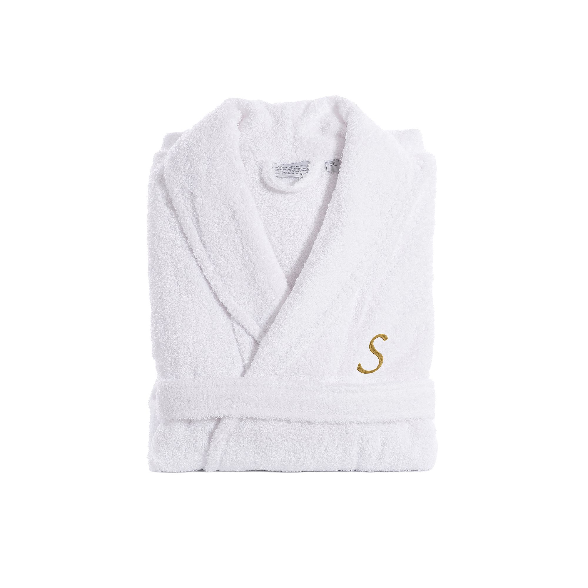 Linum Home Textiles Turkish Cotton Personalized Quick Dry Terry Bathrobe, W