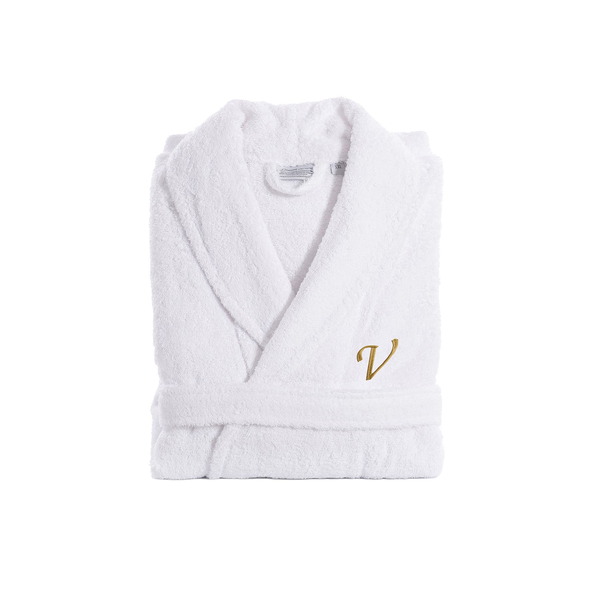 Linum Home Textiles Turkish Cotton Personalized Quick Dry Terry Bathrobe, W