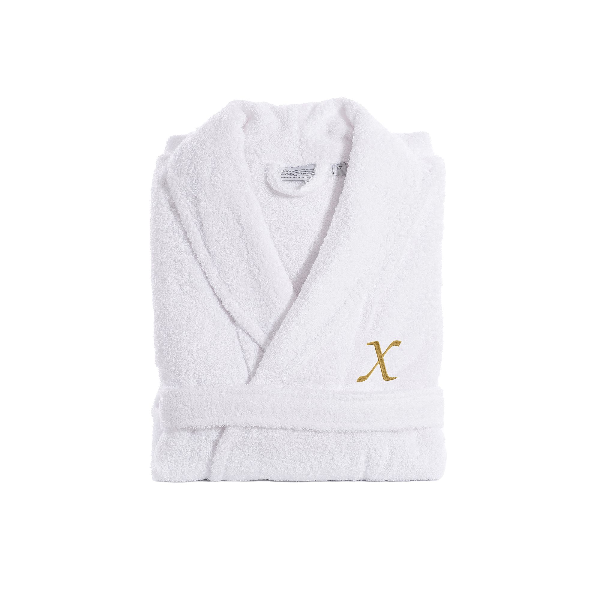 Linum Home Textiles Turkish Cotton Personalized Quick Dry Terry Bathrobe, W