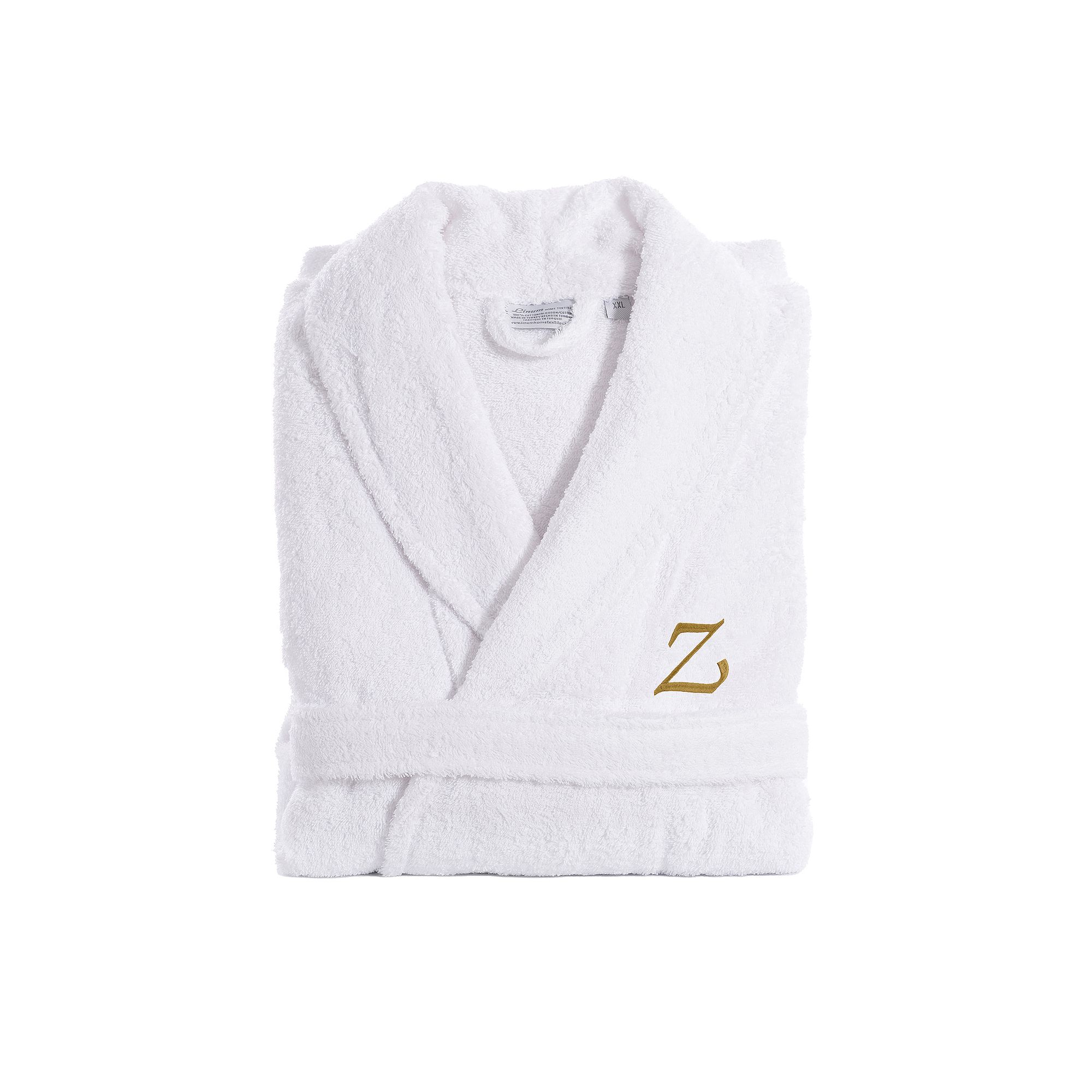 Linum Home Textiles Turkish Cotton Personalized Quick Dry Terry Bathrobe, W