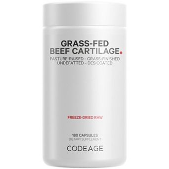 Codeage Grass-Fed Beef Cartilage + Liver Glandular Supplement 180 ct