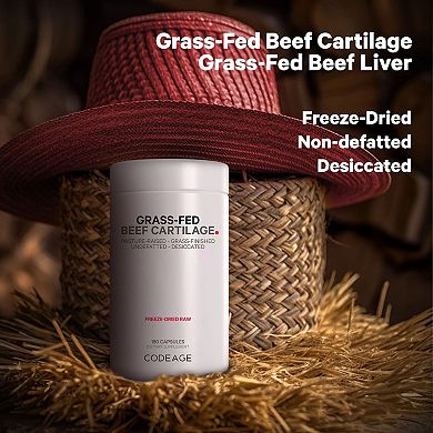 Codeage Grass-Fed Beef Cartilage + Liver Glandular Supplement 180 ct