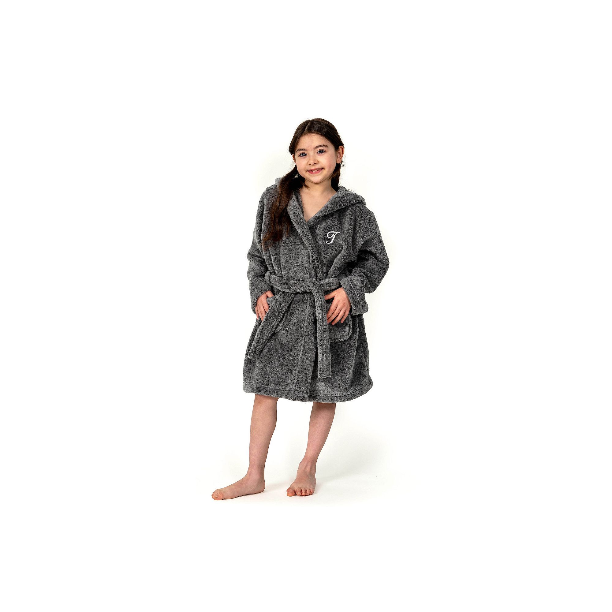 Linum Home Textiles Personalized Kids Super Plush Hooded Bathrobe, Boys, 