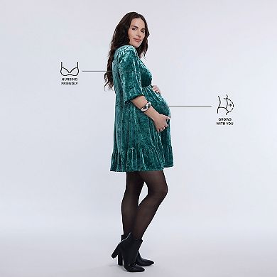 Maternity Motherhood® Ruffle Hem Babydoll Dress